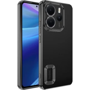 Xiaomi Redmi Note 14 4g Kılıf Kamera Korumalı Logo Gösteren Prl Omega Kapak - Siyah