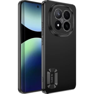 Xiaomi Redmi Note 14 Pro Plus Kılıf Kamera Korumalı Logo Gösteren Prl Omega Kapak - Siyah