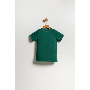 Çocuk Bisiklet Yaka Basic Düz T-Shirt %100 Pamuk
