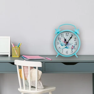 Planör Desenli Çocuk Odası Saati - Mavi - 35 cm