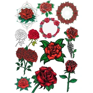 Gül Sticker Set 15 Parça Telefon, Tablet, Defter, Laptop Sticker