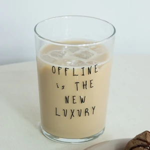 "offline Is The New Luxury" Cam Meşrubat & Su Bardağı - 510 ml