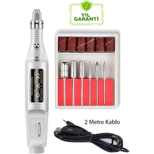 Nail Master USB Elektrikli Yeni Nesil Tırnak Törpü Seti Manikür Pedikür Protez Ayak  Mantar Freze Makinesi