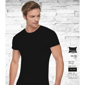 Siyah Erkek  Ribana Sıfır Yaka Fanila 2 Adet