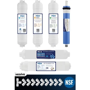 Mil Kapalı Kasa Su Arıtma Cihazı 80 GPD AquaFlo Membranlı 14 Aşama Filtre Seti