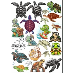 Kaplumbağa Sticker Set 2