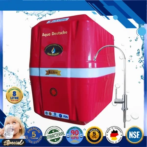 Aqua Deutsche Pompalı 8 Litre Antibakteriyel Çelik Tanklı 90 Gpd Nano Membranlı Gümüş Iyon Kompozit  Tatlandırıcılı Su Arıtma Cihazı