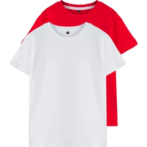 Unisex Çocuk Basic %100 Pamuk 2'li Kombin Tişört