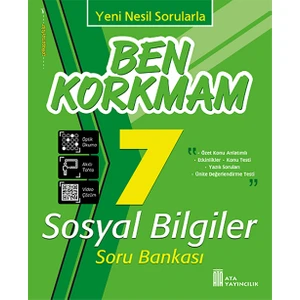 Ata Yayıncılık 7.Sınıf Ben Korkmam Sosyal Bilgiler Soru Bankası