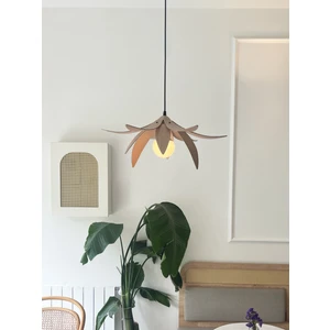 Lotus Avize – Ahşap Modern ve Minimal Tasarım Avize, Iskandinav Salon ve Oturma Odası Aydınlatması