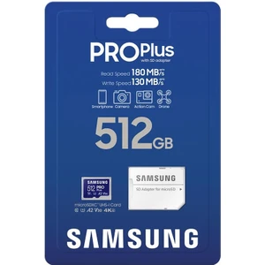 Pro Plus 512 GB Adaptörlü Hafıza Kartı (180MB/S-130MB/S)