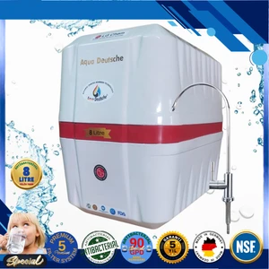Aqua Deutsche Specıal 8 Litre Antibakteriyel Çelik Tanklı 90 Gpd Nano Membranlı Gümüş Iyon Kompozit  Tatlandırıcılı Su Arıtma Cihazı