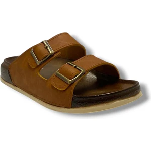 Witta 55201-25 Deri Çift Bant Anatomik Terlik 36-40