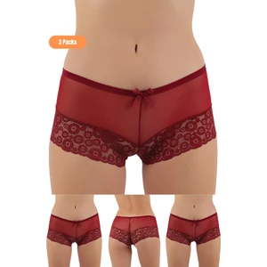 Kadın 3'lü Dantelli Külot Özel Hijyenik Premium Ambalajında