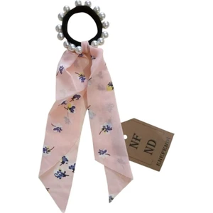 NF ND ENEFENDİ Incili Taşlı Lastikli Toka Ince Fularlı Rahat Hafif Kullanışlı Şık Şifon Kumaş Incilastik Toka Tekli