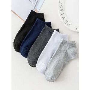 5'li Erkek Düz Renkli Patik Ekonomik Paket Kısa Spor Sneakers Çorap