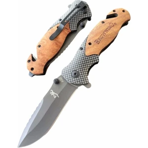 20CM Yarı Otomatik Ahşap Saplı Taktiksel Kamp ve Outdoor Çakı