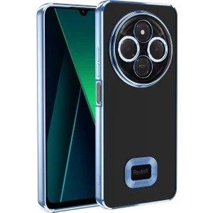 Redmi 14C 4g Kılıf Kamera Korumalı Logo Gösteren Sah Omega Kapak - Sierra Mavi