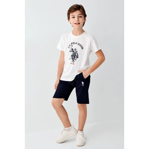 U.s. Polo Assn Erkek Çocuk Beyaz Bermuda Takım