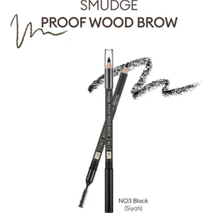 Bulaşmayan Kalıcı Doğal Kaş Kalemi  Smudge Proof Wood Brow (Black)