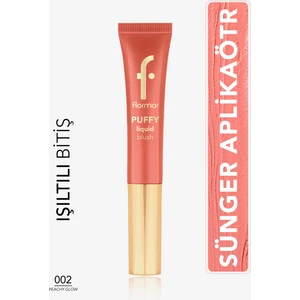 Puffy Liquid Nemlendirici Etkili & Parlak Bitişli Sünger Aplikatörlü Likit Allık (02 Peachy Glow) 8682536093880