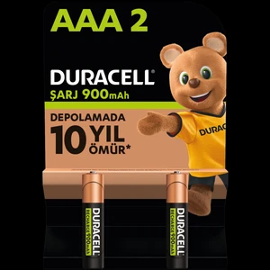 Şarj Edilebilir AAA Pil (2'li Paket), 900 mAh NiMH, önceden şarj edilmiş, 1 Numaralı En Uzun Ömürlü Şarj Edilebilir pilimiz