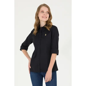 U.S. Polo Assn. Kadın Siyah Gömlek Basic 50262946-VR046