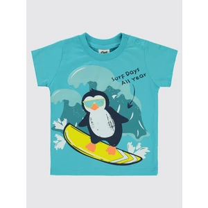 Civil Baby Erkek Bebek Tişört 6-18 Ay Turkuaz