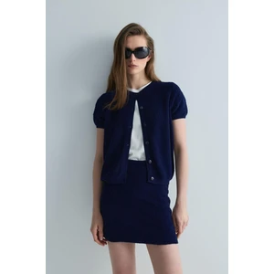 Lacivert Ema Havlu Hırka