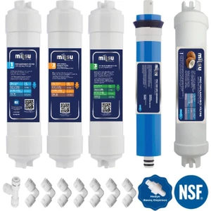 Mil Kapalı Kasa Su Arıtma Cihazı Için Nsf Onaylı 5li Filtre Seti(KK-5-SET-M)