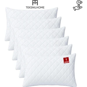 Teksnil Home Ekonomik 6'lı Kapitoneli Fermuarlı Yastık Alezi 50 x 70 cm