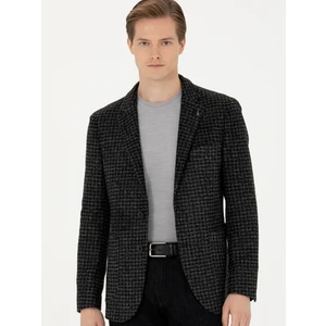 Erkek Antrasit Slim Fit Yün Karışımlı Spor Ceket 50272721-VR006