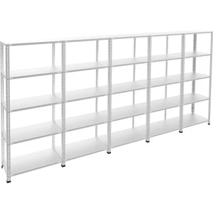 5 Katlı 5'li Bitişik Galvaniz Çelik Raf.depo,kiler,arşiv,dosya Rafı