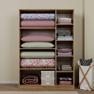 Lucas 3 Kapılı Yüklük, Yorgan, Yastık Dolabı - Safir Meşe