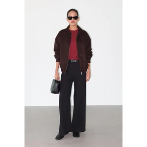 Suud Collection Siyah Pol Krep Pantolon