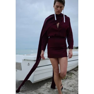 Mürdüm %100 Keten Nora Basic Etek