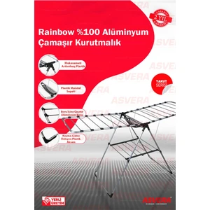 Yakut Serisi - Rainbow %100 Alüminyum Çamaşır Kurutmalık - Full-Alüminyum Çamaşır Kurutma Askısı