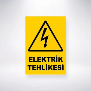Elektrik Tehlikesi Sticker 20X28 cm