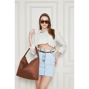 Lola Süet Taba Salaş Omuz Çantası