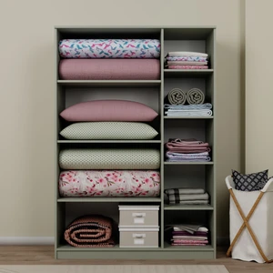 Lucas 3 Kapılı Yüklük, Yorgan, Yastık Dolabı -Kül Yeşili