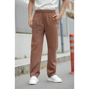  Madmext Kahverengi Rahat Kesim Erkek Eşofman Altı E6560