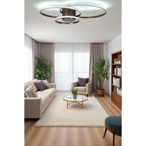 Sole Modern Tasarım Bronz Renk Salon - Mutfak - Hol Beyaz LED 3 Lü Avize
