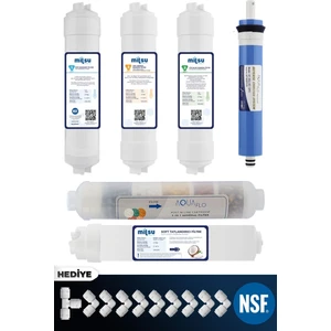 Mil Su Kapalı Kasa Su Arıtma Cihazı 10'lu Filtresi Aquaflo Membran Set