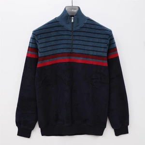 Erkek Bisiklet Yaka Uzun Kol Ince Sweatshirt - (M-2xl) - PR-4001 - Lacivert