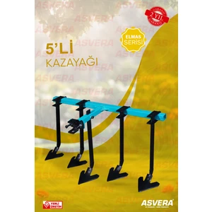 Elmas Serisi Çapa Makinası 5 Li Kaz Ayağı - Pulluk - Çapa 4+1=5'li