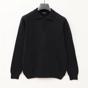 Erkek Şardonsuz Uzun Kol Ince Polo Yaka Sweatshirt - 189056 - Lacivert