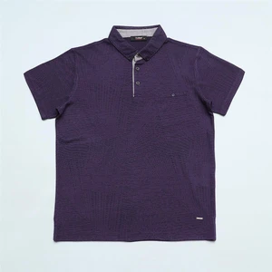 Erkek Polo Yaka Kısa Kol Yazlık Tişört  - (M-2xl) - DJS-273 - Mor