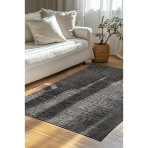 Venüs Antrasit Iskandinav Desenli Kaymaz Pamuk Kilim – Makinede Yıkanabilir, Modern ve Şık Tasarım Halı
