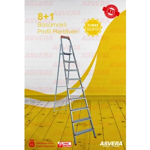 ASVERA 8+1 BASAMAKLI PROFİL MERDİVEN