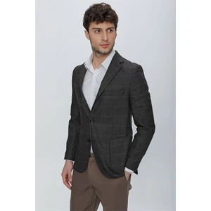 Desenli Mono Yaka Astarsız 6 Drop Comfort Fit Rahat Kesim Ceket 1002225172